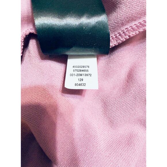 White House Black Market Cold Shoulder Drape Neck Top Mineral Pink Size L NWT - Picture 7 of 7